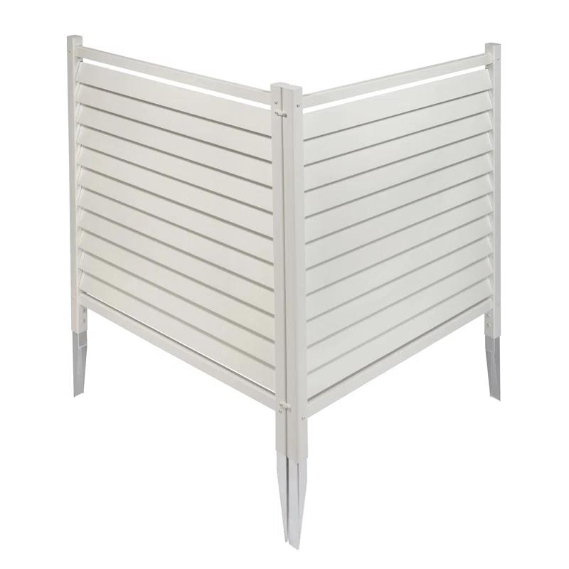 Enclo 44in H x 36in W (2 Panels) No Dig Enclo Waverly Vinyl Privacy Screen, Outdoor Privacy Screen Panels, Trash Can Enclosure, Air Conditioner & Pool Equipment Enclosure