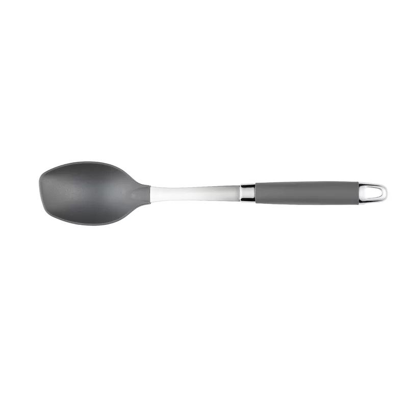 Gray Nylon Nonstick Cooking Spoon with SureGrip Handle