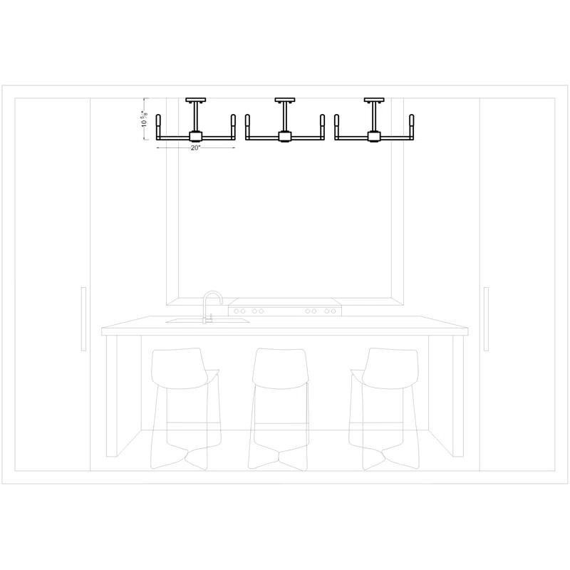Fullton Chrome 3-Light Semi-Flush Mount for Indoor/Outdoor