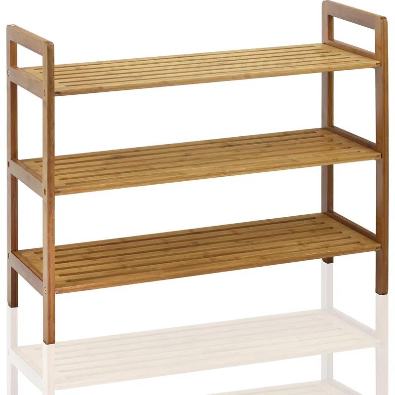 Symple Stuff 12 Pair Stackable Solid Wood Shoe Rack