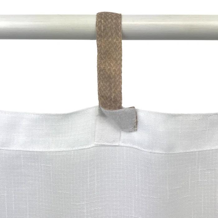 Gracie Oaks Janig Solid Sheer Tab Top Single Indoor/Outdoor Curtain Panel