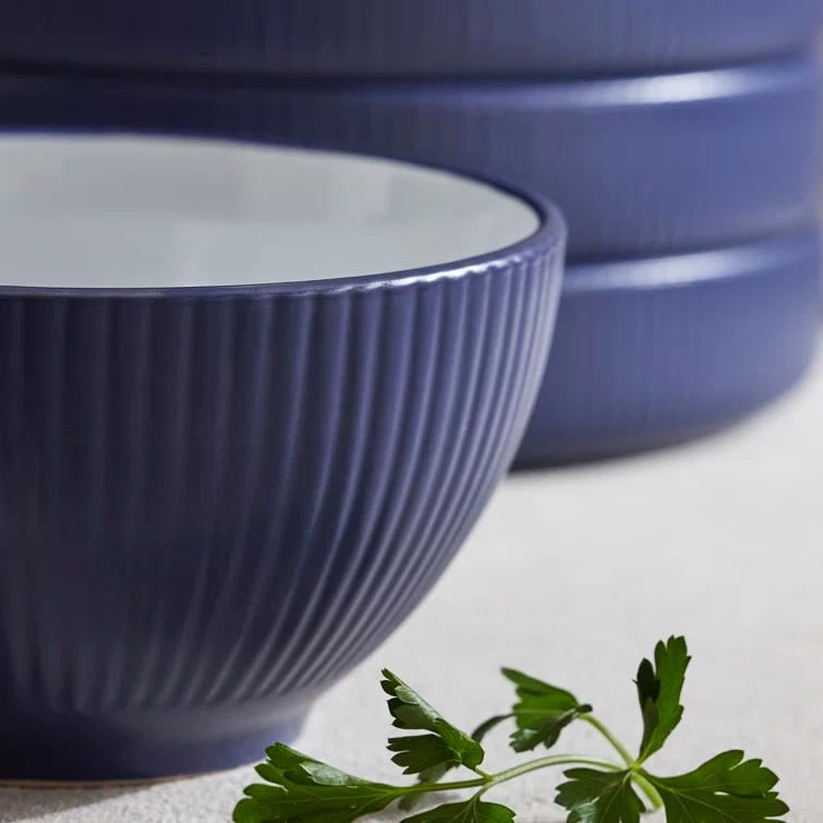 Christian Siriano Christian Siriano Larosso 12-Piece Dinnerware Set with Dinner Bowls and Pasta Bowls, Stoneware