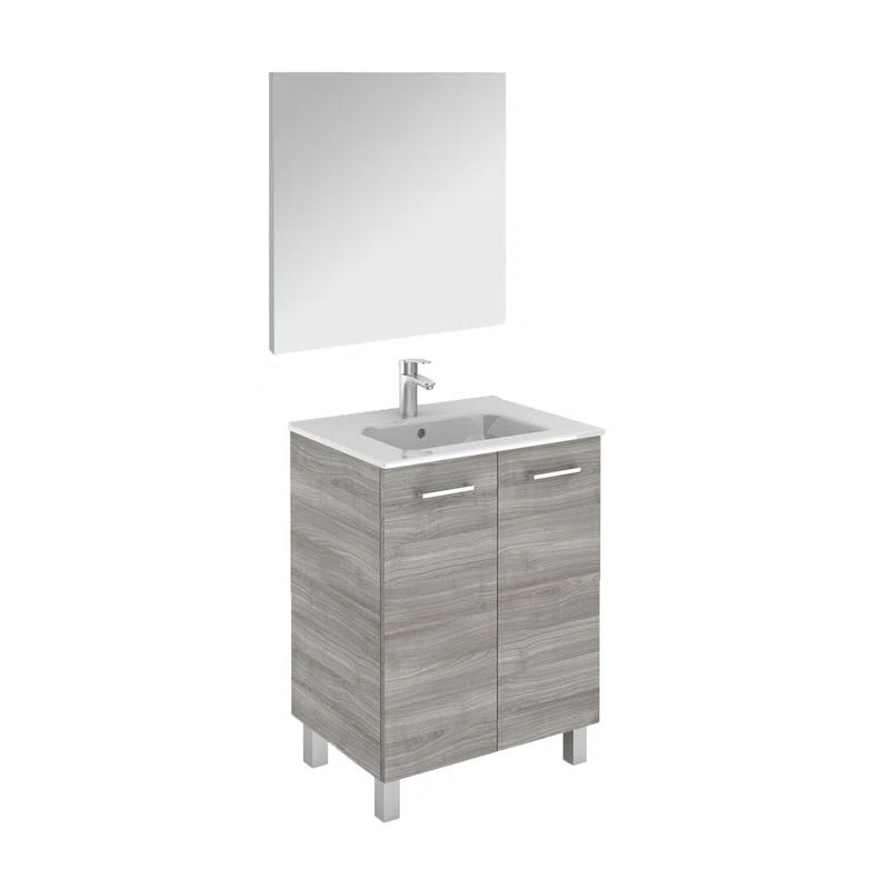 WS Bath Collections Logic 27.6'' Single Bathroom Vanity with Ceramic Top