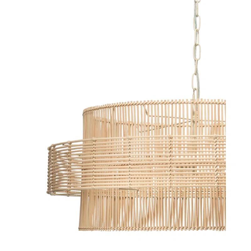 Gaia 2 Light Rattan Dimmable Pendant