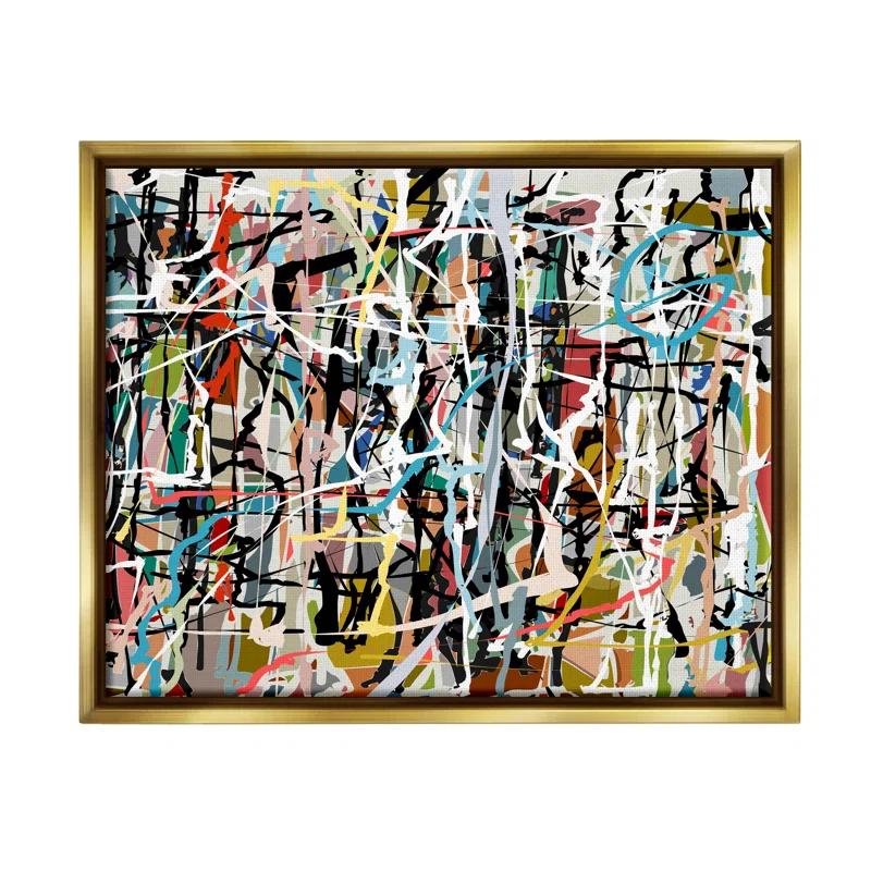 Stupell Industries " Abstract Paint Splatter Composition " by Angel Estevez Painting Print