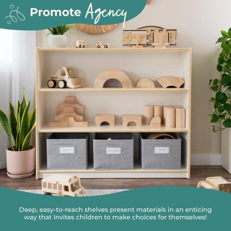 Guidecraft EdQ Essentials 3-Shelf Open Storage