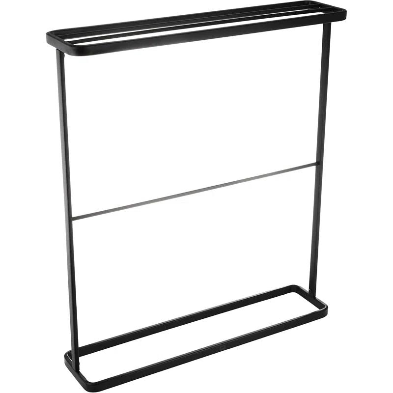 Yamazaki Home Bath Towel Hanger - Bathroom Organizer Storage Holder Dry Rack, Steel