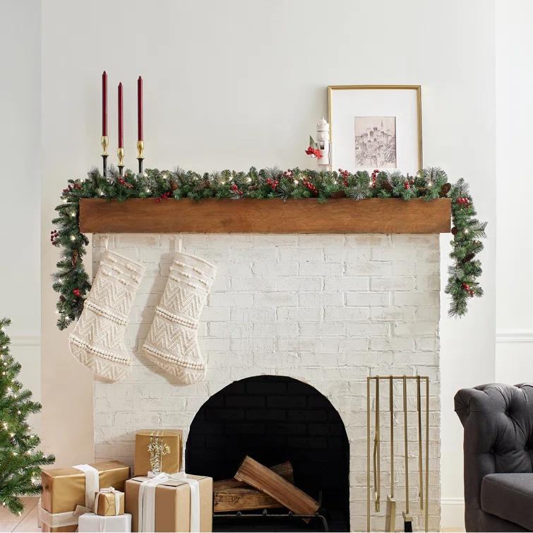 National Tree Company 9ft. Crestwood Spruce Garland with Clear Lights