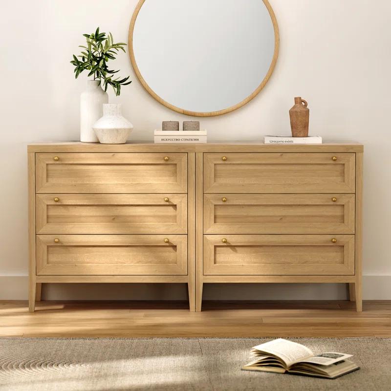 Bay Isle Home™ 3 Drawer Dresser,Wide Chest Of Drawers (Set of 2)