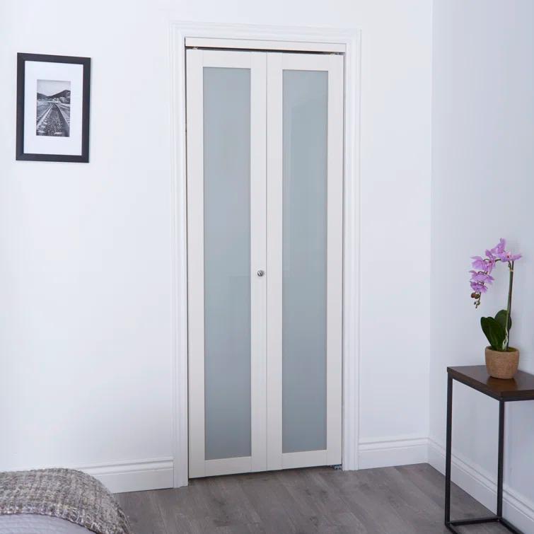 Renin Baldarassario Solid + Manufactured Wood Glass Low-Gloss Bi-Fold Door