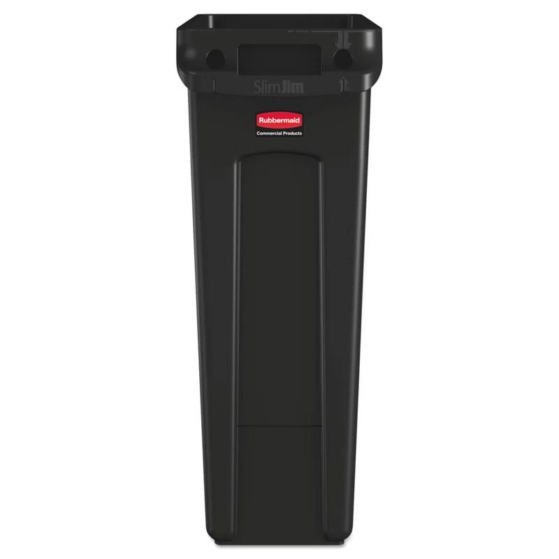 Rubbermaid Commercial Products Rubbermaid® Commercial Slim Jim® With Venting Chan Plastic Open Kitchen Trash Can - 23 Gallons
