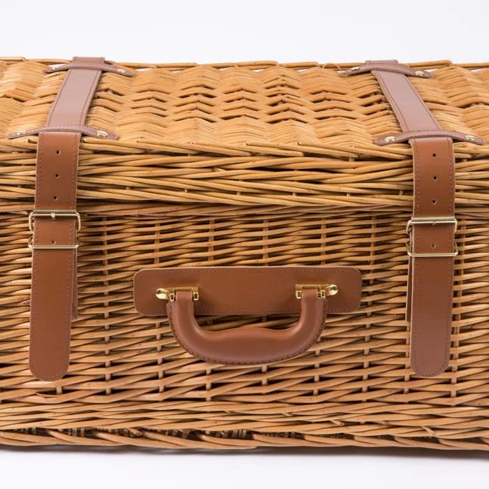 Picnic Time Windsor Luxury Large Wicker Picnic Basket with Picnic