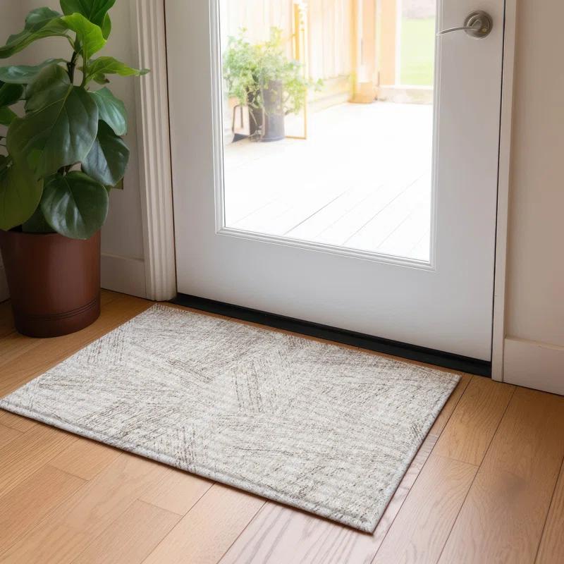 Chayden ACN991 1'8" x 2'6" Machine Washable Gray Indoor/Outdoor Area Rug