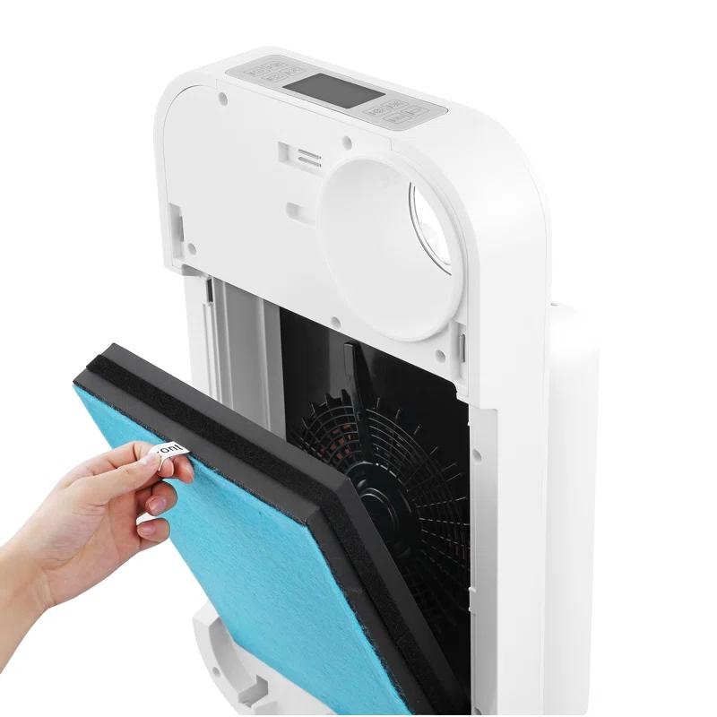 OVAL AIR 3-Stage H13 True HEPA 5-in-1 Air Purifier reduces Allergies, Asthma, Pets, Odor, Smoke