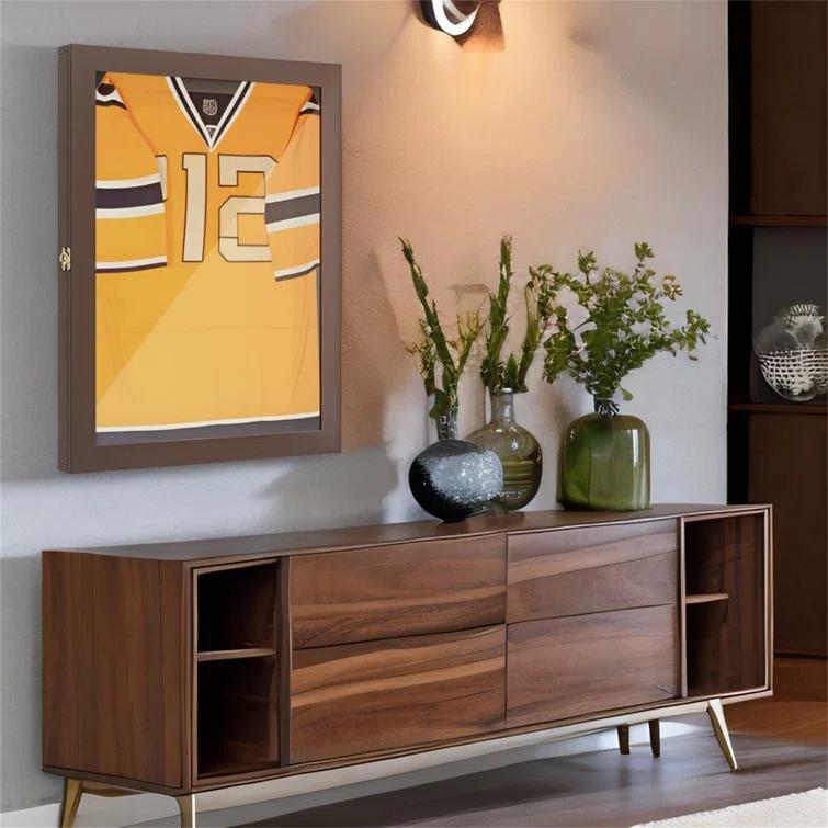 HomCom 2.5'' D Plastic/Acrylic Jersey Case | Wayfair