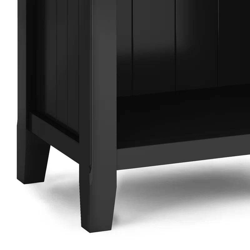 Simpli Home Acadian 24"W 1-Drawer Solid Wood Nightstand with Open Bottom Storage