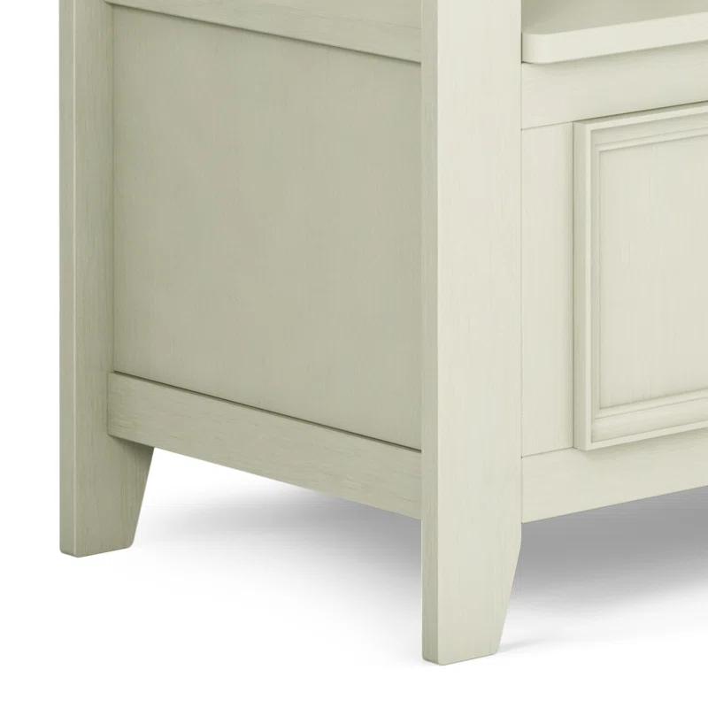 Simpli Home Amherst 48"W Solid Wood Entryway Storage Bench with Lift-Top Lid and Dual Compartments
