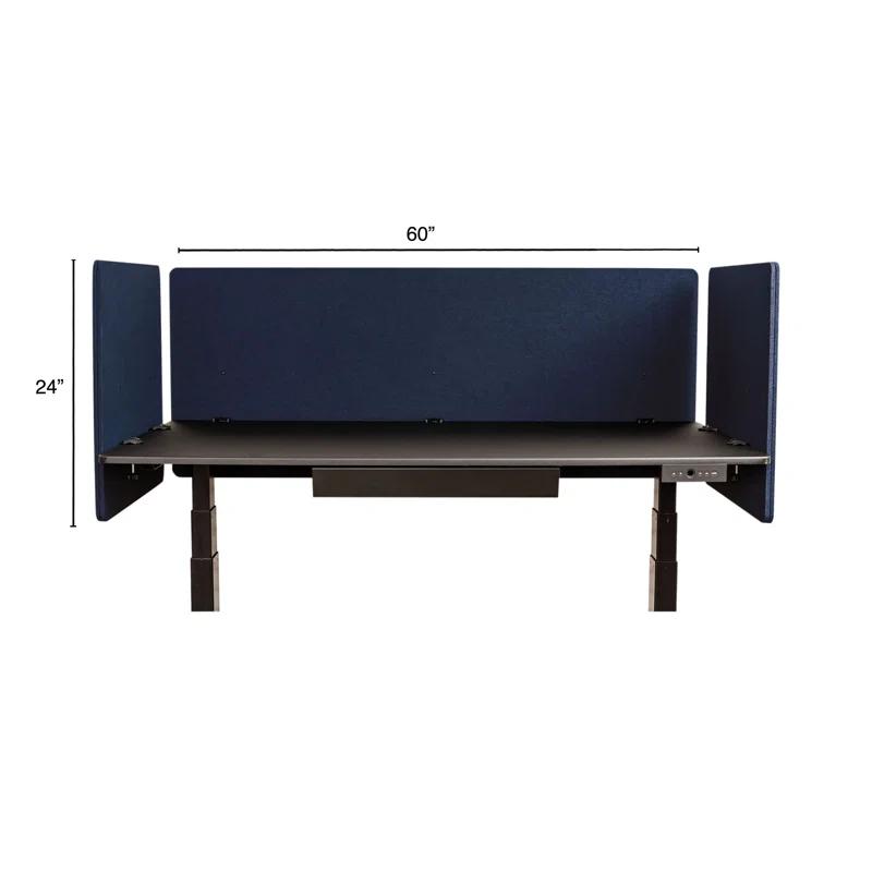 Stand Up Desk Store Fabric 3 Panel Desk Partition