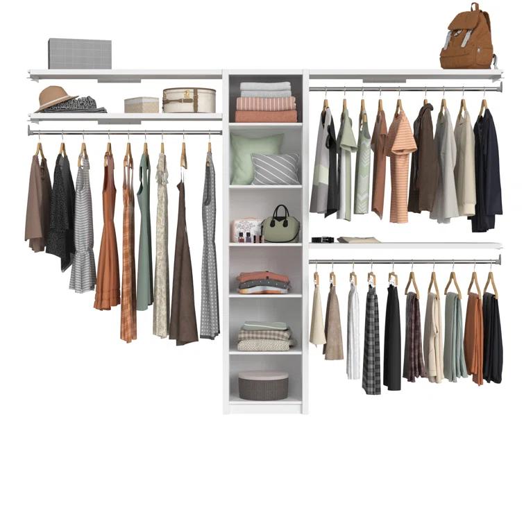 SpaceCreations 44" W - 115" W Closet System Starter Kit