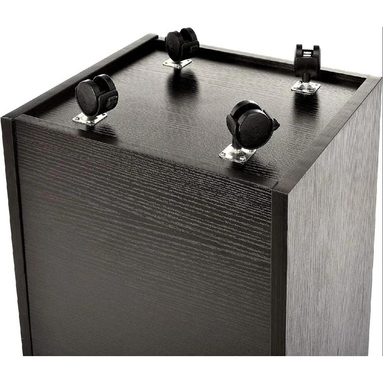 20-Slot Mobile Rolling Wood Blueprint Roll File Large Document Organizer