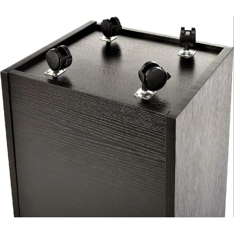 20-Slot Mobile Rolling Wood Blueprint Roll File Large Document Organizer