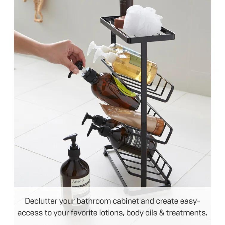 Yamazaki Home Tower Yamazaki Home Free Standing Shower Caddy - Bathroom Organizer Storage Holder, Steel