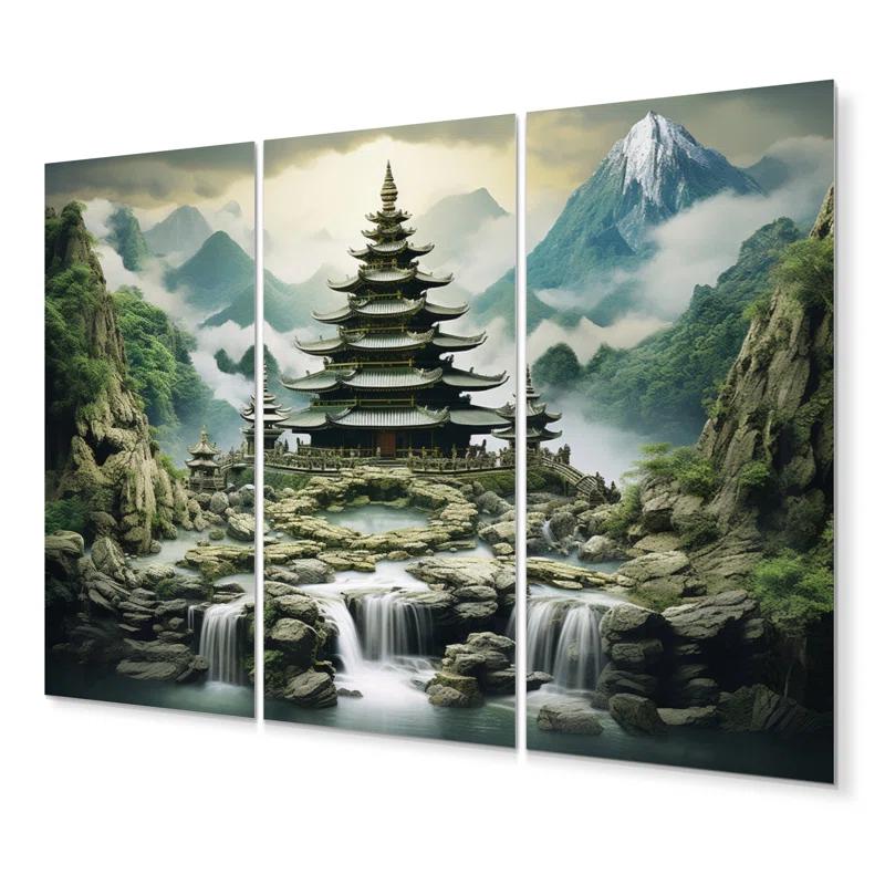 Design Art Asian Art Natures Harmony I - Asian Metal Wall Decor Set