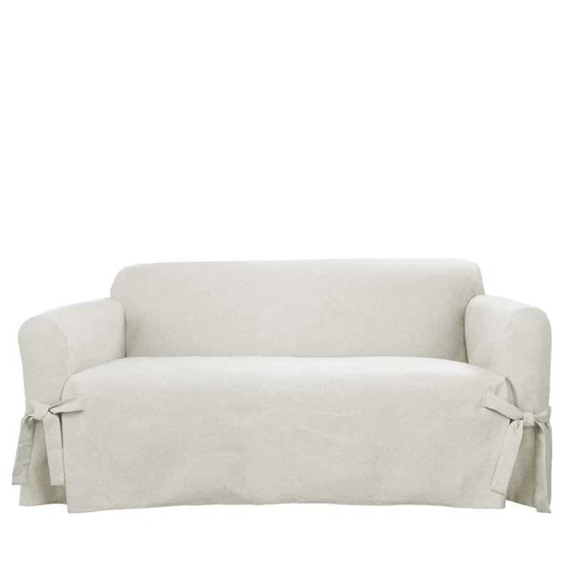 Sure Fit Polyester Box Cushion Loveseat Slipcover