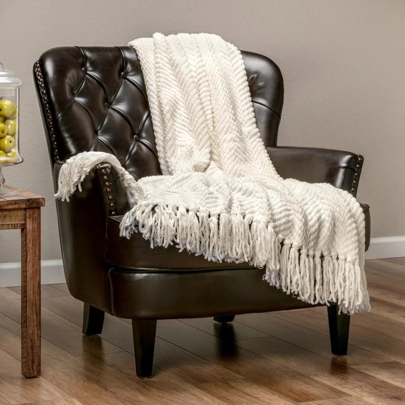 Chanasya Textured Knitted Throw & Reviews | Wayfair