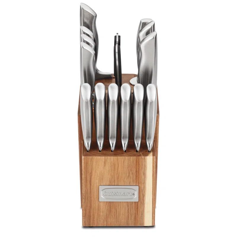 Cuisinart Cuisinart Elite Series 15 Piece Stainless Steel Block Set with Acacia Block (Set of 15)