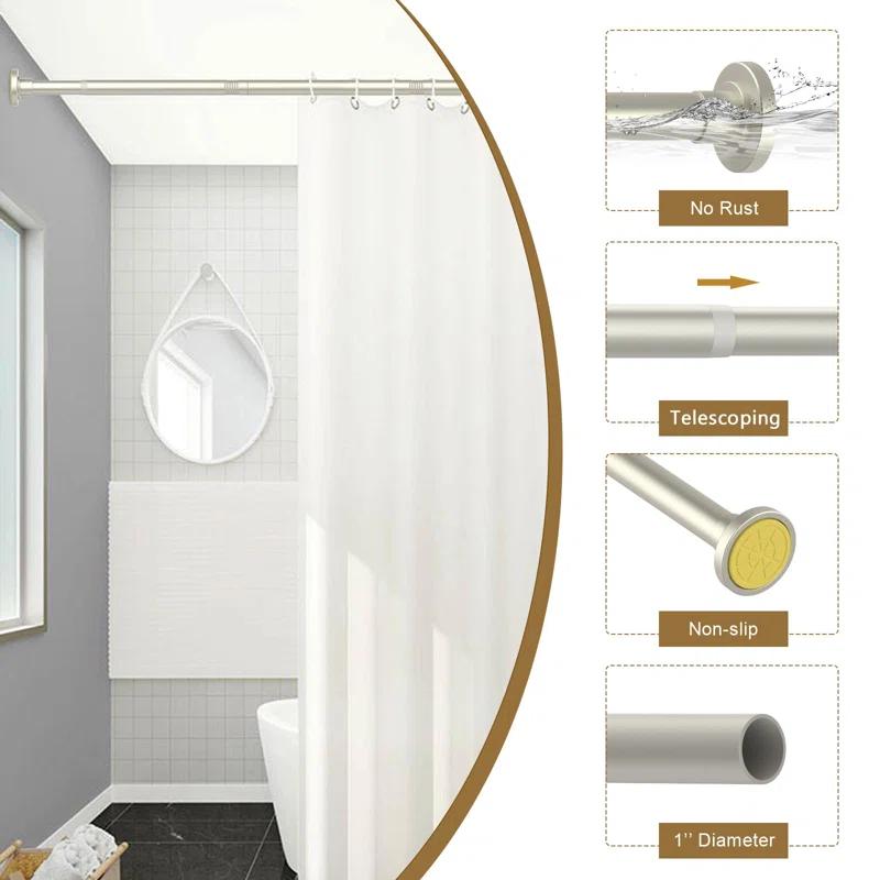 Glorbu 80'' Shower Curtain Rod