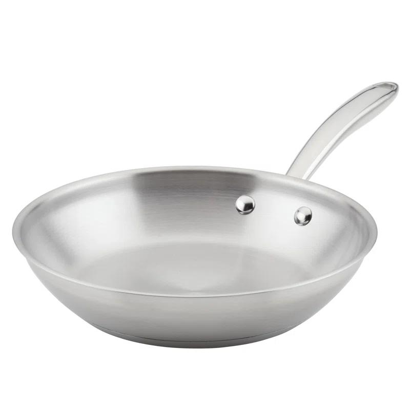 Rachael Ray Rachael Ray Professional Stainless Steel Induction Frying Pan / Skillet, 10 Inch, Silver