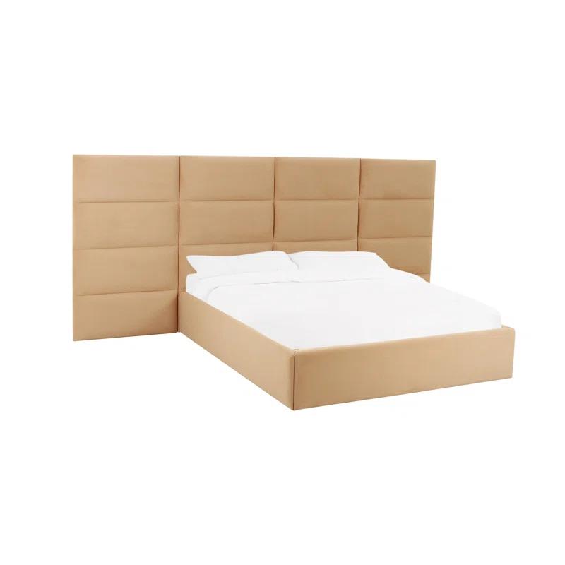 TOV Furniture Eliana Velvet Bed with Wings