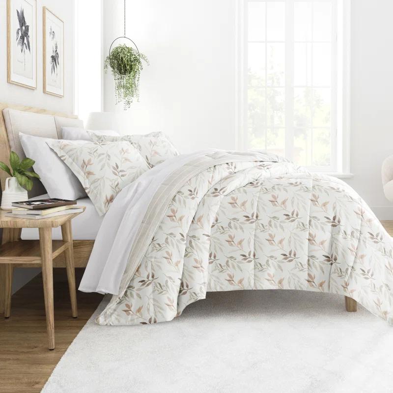 Becky Cameron All Season Down-Alternative Comforter Set in Foliage Stripe