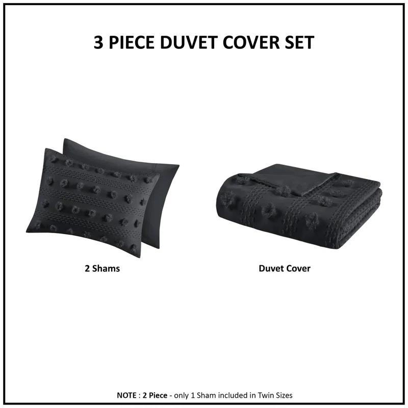 Intelligent Design Clip Jacquard Duvet Cover Set