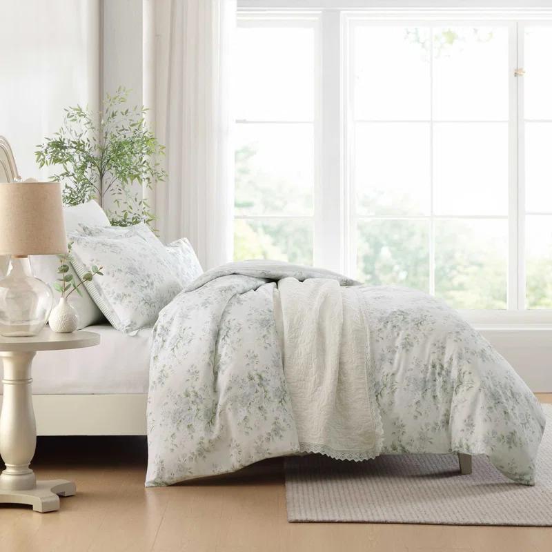 Laura Ashley Laura Ashley Arundel Cotton Reversible Grey Duvet Cover Set