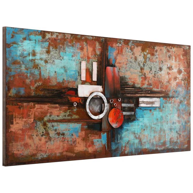 Empire Art Direct "Composition I" Iron Hand Painted 3D Wall Art