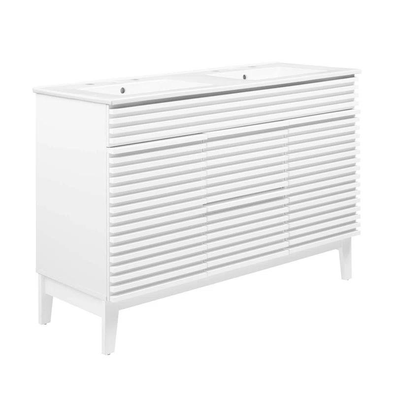 Trio Supply House Modway Render 48" Double Sink Bathroom Vanity