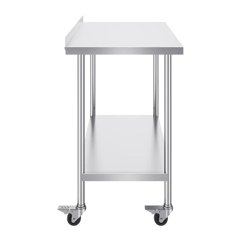 VEVOR VEVOR Stainless Steel 24'' W x 40'' H Adjustable Portable Work Table