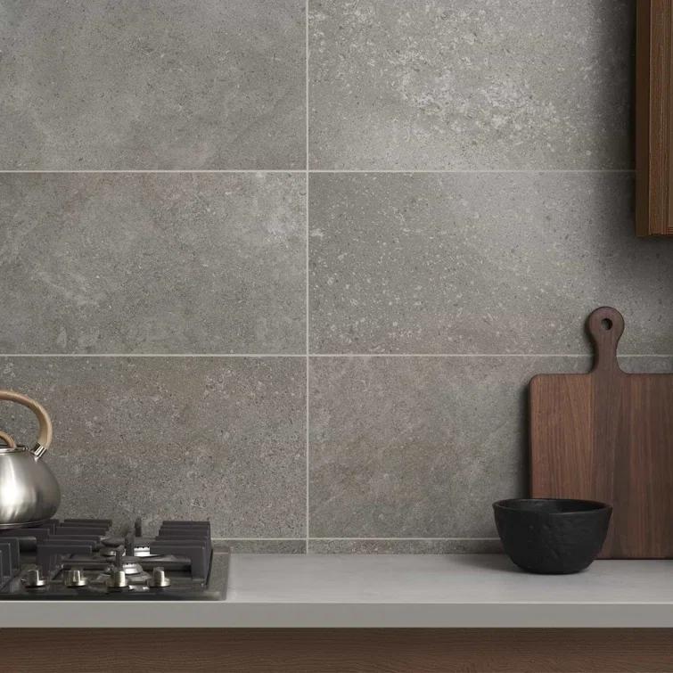 Bond Tile Grava 11.81 in. x 23.62 in. Matte Stone Look Porcelain Floor and Wall Tile (9.68 Sq. Ft. / Case)