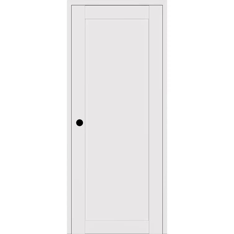 Belldinni 1 Panel Shaker DIY-Friendly Solid Manufactured Wood Paneled Prefinished Standard Interior Door