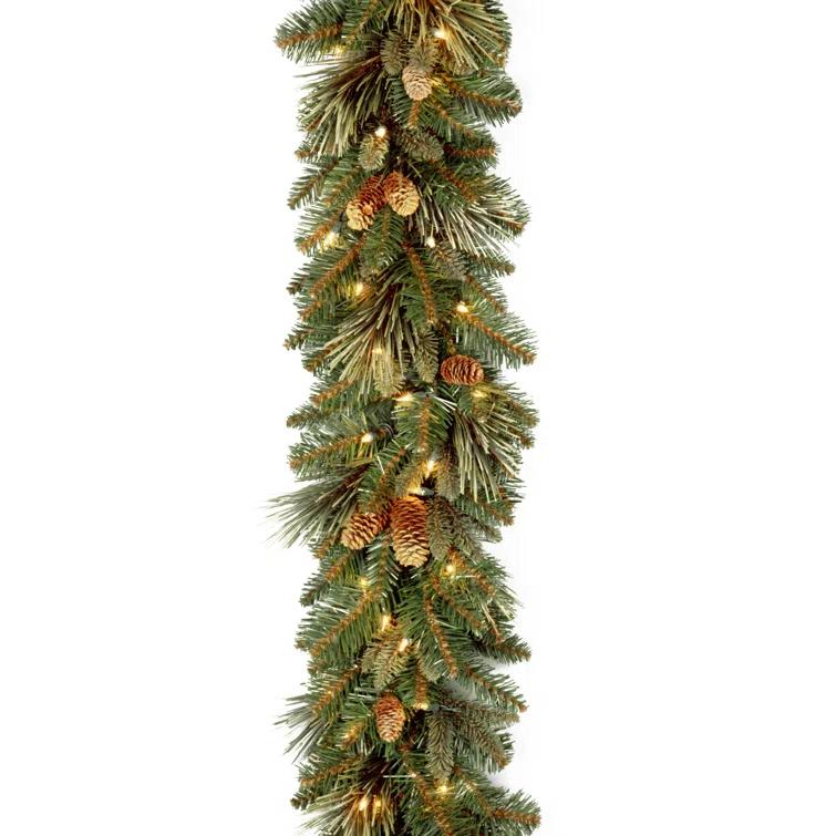 9ft. Carolina Pine Garland with Clear Lights