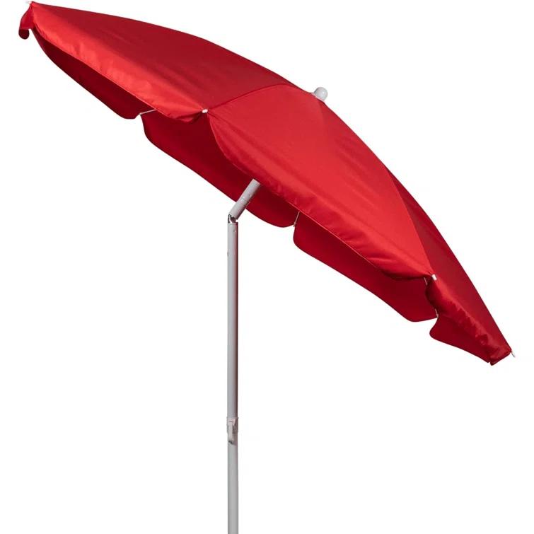 Arlmont & Co. Edwin 5.5 ft Outdoor Canopy Sunshade Beach Umbrella and Small Patio Umbrella