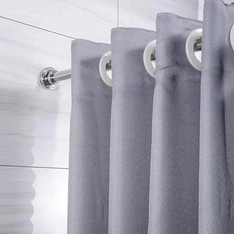 JDLiving Maxda Premium 43"- 72" Adjustable Rustproof Straight Tension Shower Curtain Rod- No Drill