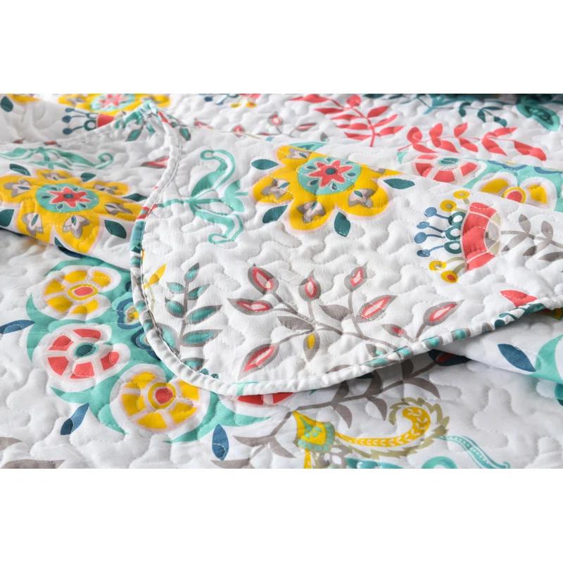 Bohemian Floral Quilt Set