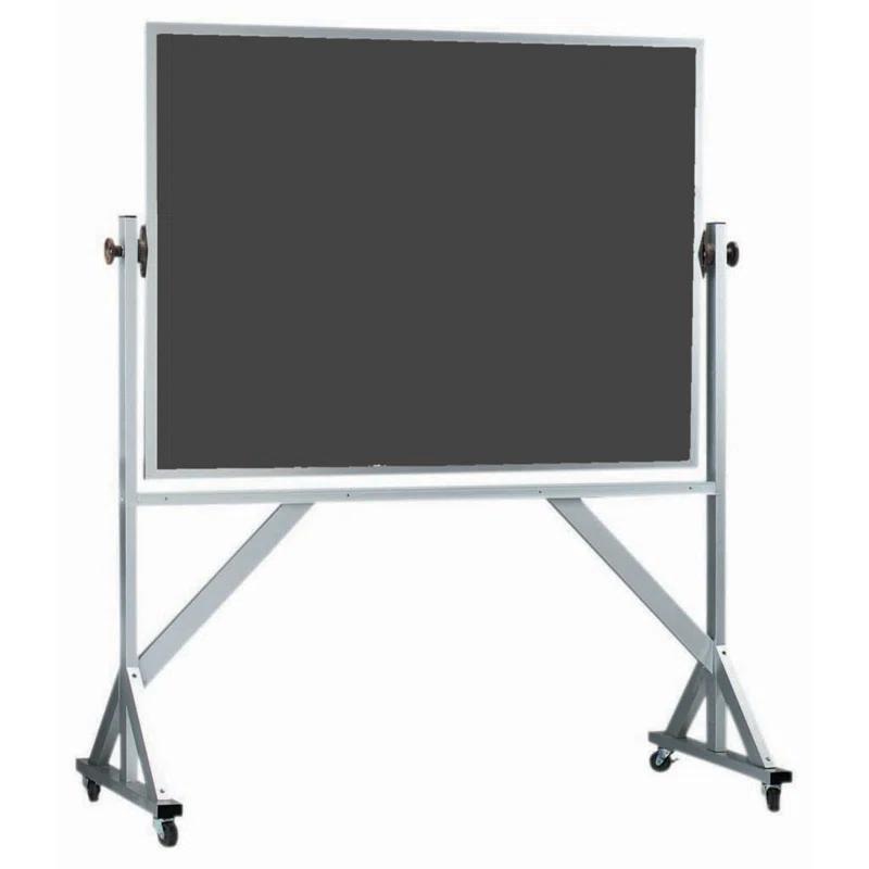 AARCO Freestanding Porcelain Reversible Medium - 4' - 6' Chalkboard