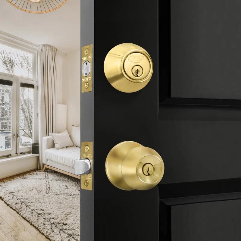Complete Entry Knob Set with Single Cylinder Deadbolt