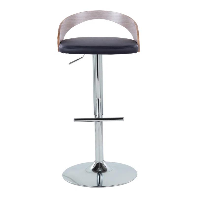LumiSource Grotto Swivel Upholstered Adjustable Height Counter Stool with Metal Frame (Set of 2)