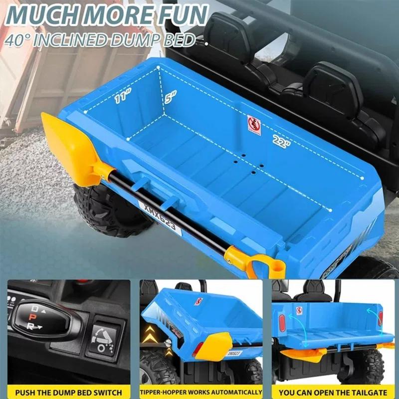 Himimi Delia Himimi 24 Voltage  Ride On Dump Truck, 2 Seater Kids UTV with Electric Dump Bed, Remote Control