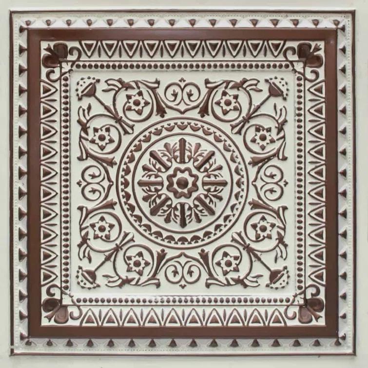 uDecor Economy La Scala Drop-In PVC Ceiling Tile (Set of 10)